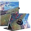 RLINGX Custodia per iPad 9a / 8a / 7a Generazione (2021 2020 2019) 10.2 Pollici - 360 Gradi di Rotante Cover Protettiva Case con Auto Sonno/Sveglia (Beach)