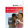 AgfaPhoto Scheda di memoria microSDHC - 10580 - Capacità 16GB - Nero