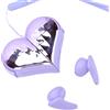 VBESTLIFE Auricolari a Forma di Cuore, Auricolari Wireless Bluetooth 5.4 con Custodia di Ricarica, Audio Stereo per Donne e Ragazze (PURPLE)