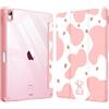 FINTIE Custodia ibrida per iPad Air 11 (2024) M2, iPad Air 6a/5a/4a generazione (2024/2022/2020), cover posteriore trasparente sottile antiurto con portapenne, accensione e spegnimento automatico,