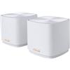 ASUS ZenWiFi XD4 AX Mini Sistema Mesh AX1800 (2 Pezzi), WiFi 6, 802.11ax, Fino a 280 m² e 25+ dispositivi, AiMesh, Sicurezza Internet e Parental Controls Inclusi a Vita, Easy Setup, Colore bianco