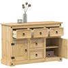 Generico Credenza Corona 112x40x75 cm in Legno Massello di Pino,Armadietti e portaoggetti,Buffet e credenze-4005680