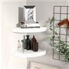 Generico Scaffali Angolari a Parete 2 pz Bianchi 25x25x3,8 cm in MDF,Mobili,Scaffalature,Scaffali e mensole per pareti-323896