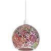 DC VOLTAGE Paralume in vetro Tiffany, paralume in vetro colorato, illuminazione a sospensione, facile da montare, elegante paralume a sospensione a mosaico, paralume multicolore a forma di globo (stile 3)