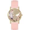 Tikkers RSPB - Orologio da donna con quadrante stampato con gufo, colore:, rosa, Moderno