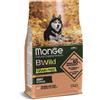 Monge BWild Grain Free Formula All Breeds Adult Salmone con Piselli 2,5 kg Crocchette per Cani Adulti