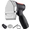 VEVOR Affettatrice Kebab 80 W Affettatrice Kebab, Coltello elettrico a batteria Coltello Gyros, Coltello Shawarma Kebab turco 0-8 mm, Affettatrice Kebab commerciale con lame da 100 mm Nero