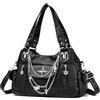 Makukke Y2K Borsa Tote Gotica Vintage Punk Borsa a Tracolla Con Catene | Borsa a Tracolla Multitasche per Donne Universitarie per Tutti i Giorni