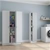 Dmora Armadio Multiuso Grande Absarokee 146x180h cm Bianco Modulabile 7 Ripiani, 4 Ante