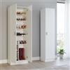 Dmora Armadio Multiuso Grande Broadus 96x180h cm Bianco Modulabile 6 Ripiani, 3 Ante