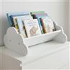 Relaxdays Libreria a forma di nuvola bianca per bambini | Scaffale da appoggio dimensioni HxLxP: 17 x 43 x 29 cm