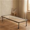 Talamo Italia Letto Singolo Pia, Rete Ortopedica a doghe, 100% Made in Italy, Cm 80x190h30, Antracite