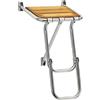 OSCULATI Plancetta di poppa per barca cm 36x34 acciaio inox e Iroko con scaletta