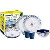 BRUNNER Set stoviglie Brunner Tete a Tete Blue Ocean 8 pezzi piatti melamina