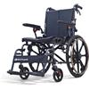 ByteTecpeak M4 Sedia a rotelle pieghevole autopropulsata seduta ampia portata 100kg | Carrozzina in alluminio leggero per mobilità ridotta, poggiapiedi rimovibili, ruote antiribaltamento doppio sistema frenante