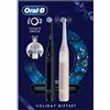 Oral-B iO Series 2 - Spazzolino da denti elettrico, confezione doppia, con 3 testine di testine, custodia da viaggio, 3 modalità di pulizia per la cura dentale, testato (2,2), nero/rosa