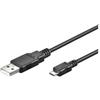 Noname USB Cable USB2.0 Typ A - Micro B St/St 1,80m black [--]