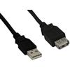 Noname USB Cable USB2.0 Typ A - Typ A St/Bu 1,80m black [AK-300200-018-S]