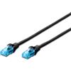 Digitus Patchkabel DIGITUS RJ45 U/UTP Cat5e 5.00m schwarz Hebelschu [DK-1512-050/BL]