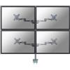 Newstar Supporto monitor NewStar - Braccio da tavolo per monitor quadruplo con 4 snodi 10-26" max 10kg 25-65cm nero [FPMA-D600BLACK]silver FPMA-D935D4 [FPMA-D935D4]