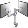Newstar Supporto monitor NewStar - Braccio per monitor doppio 10-24" max 10kg a sei snodi Argento [FPMA-D930D]