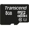 Transcend Scheda MicroSD da 8 GB Transcend classe 10 + adattatore UHS-I [TS8GUSDU1]