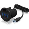 Icybox Hub usb 4 porte IcyBox USB 3.0 IB-HUB1403 da scrivania [IB-HUB1403]