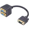Gembird Cavo Vga Gembird Vga (D-Sub) a 2x Vga (D-Sub) F/M nero [CC-VGAX2-20CM]