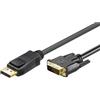 Goobay DisplayPort / DVI Cavo di collegamento [1x Spina DisplayPort - 1x Spina DVI 24+1 poli] 2 m Nero [51961]