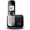 Panasonic Telefono fisso Panasonic KX-TG6821 DECT cordless nero/argento