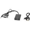 Lanberg Adattatore Lanberg (D-Sub(VGA) - Mini Jack - HDMI) 0.20m Nero [AD-0021-BK]