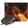 Rebeltec Mouse ottico + Mousepad Rebeltec Drago Rosso [UMRECRPG036]