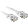 Lindy Cavo di rete Patch Lindy Cat.6 piatto non schermato bianco [47501]