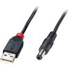 Lindy Cavo Lindy USB-A - DC 5,5/2,1mm M/M [70268]