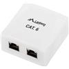 Lanberg Box dati Lanberg FTP 2 porte RJ45 schermato cat. 6 Bianco [OS6-0002-W]