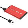 QOLTEC Box hard disk 2.5'' Qoltec esterno Rosso [51860]