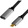 Logilink Cavo usb Logilink SuperSpeed USB-C M/USB-C F/USB 3.2 Gen2 4K/60Hz 0.5m nero
