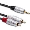 QOLTEC Cavo Qoltec 2xRca Mini Jack 3.5mm maschio 2m Nero [AKQOLIA00052341]