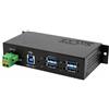 EXSYS Hub Exsys USB 3.2 esterno a 4 porte incluso cavo con cavo USB e kit Din-Rail Nero [EX-1185HMVS-2]