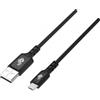 TB Cavo Usb TB Cable ricarica rapida USB0-Micro Usb 2m silicone Nero [AKTBXKU2MISI20B]