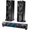 Audiocore Soundbar Audiocore RGB LED Backlight Stereo Gaming USB 2x 3W AUX 3.5mm [AC955]