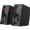 Rebeltec Altoparlanti Rebeltec POP stereo 2.0 led RGB Nero [UGRECK00047]