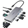AUKEY Hub usb Aukey CB-C89 10in1 2x3.1/2x2.0/tipo-C/Hdmi/RJ45/SD/microSD Argento [AIAUKACBC890000]