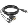 Club 3d Cavo adattatore Club 3d HDMI/Jack/USB Micro-B/VGA 28AWG 2m Nero [CAC-1712]