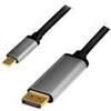 Logilink Cavo video LogiLink USB-C a DisplayPort 4K 60Hz 1.8m Grigio [AKLLIKV0CUA0100]