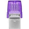 Kingston Pen drive 256GB Kingston DataTraveler microDuo 3C USB-A/C Viola/Argento [SGKINC256DUO3C3]