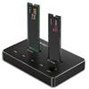 QOLTEC Dock station Qoltec per SSD M.2 USB tipo C doppio 2x2TB Nero [AIQOLS000052274]