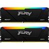 Kingston Ram DIMM DDR4 16GB Kingston 3200Mhz CL16 1.35V K2 Nero [SAKIN4G1632BR21]
