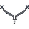 Leitz Supporto monitor Leitz Ergo per doppio monitor grigio scuro (65370089) [65370089]
