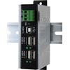 EXSYS Hub Exsys EX-1163HMS 4xUSB 2.0 struttura in metallo Su guida DIN Nero [EX-1163HMS]